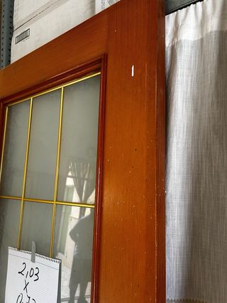 Puerta madera maciza 2,03 x 0,72