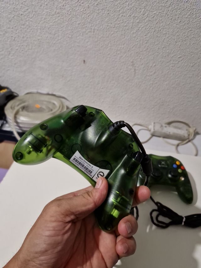 2 Mandos Xbox classic verde translúcido