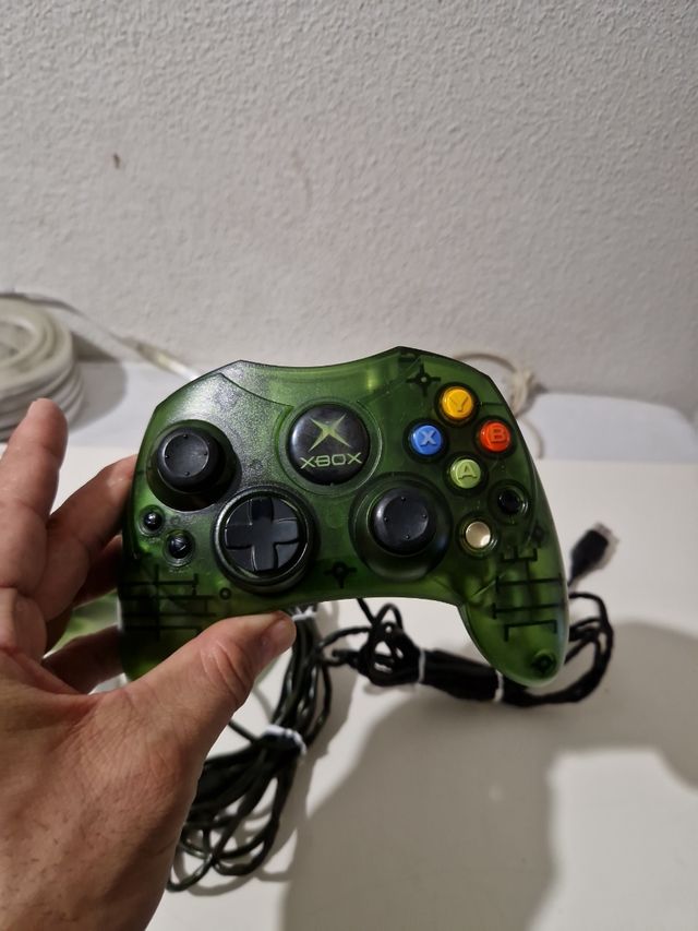 2 Mandos Xbox classic verde translúcido