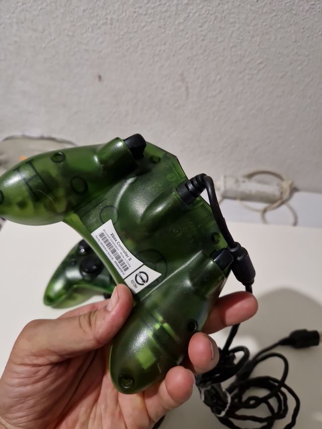 2 Mandos Xbox classic verde translúcido