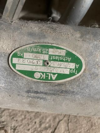 Eje AL-KO 1300kg - Remolque