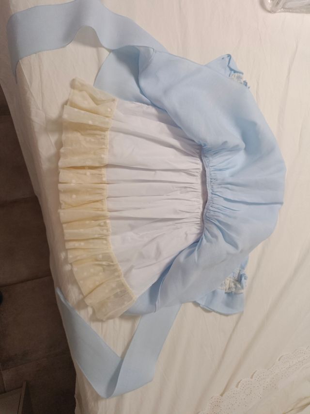 Vestido niña ceremonia azul claro