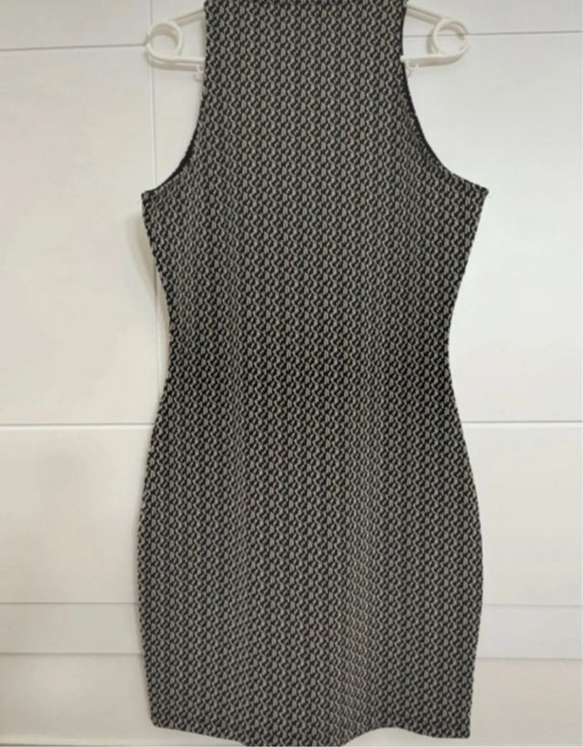 Vestido Mango M - Beige y Negro