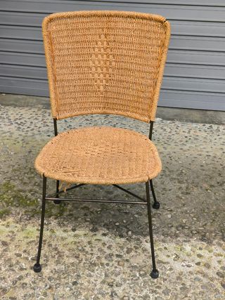 4 Sillas mimbre vintage