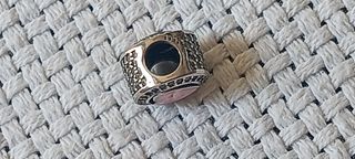 Charm de plata encanto rosa forma corazón