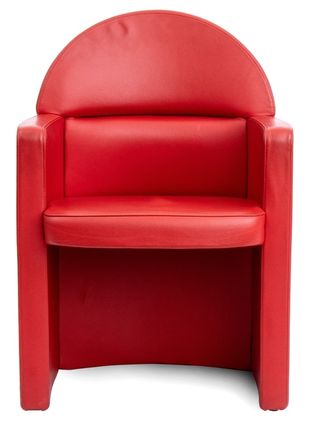 Poltrona Frau pelle Ego rossa design Pininfarina 