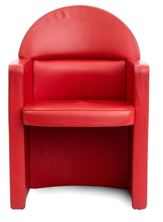 Poltrona Frau pelle Ego rossa design Pininfarina