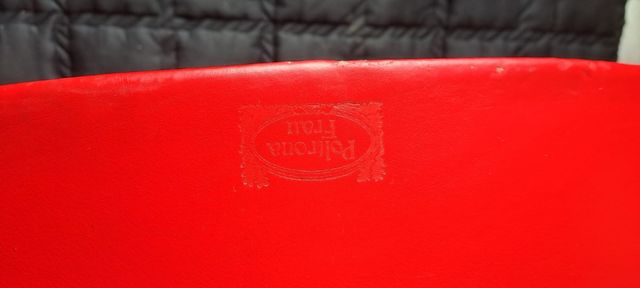 Poltrona Frau pelle Ego rossa design Pininfarina