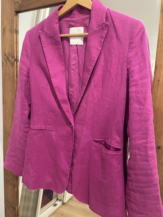 Blazer lino fucsia