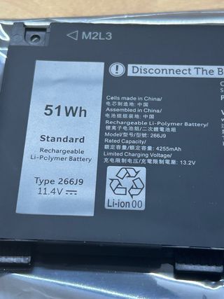 Batería Dell 266J9 Portátil Dell G3 15 G5 15