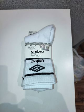 Calcetines UMBRO blancos - 3 pares niño/a.