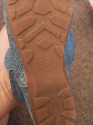 Botas Jeans Bebê - Marrom Zara