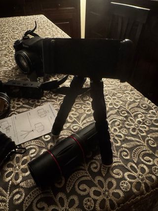 Mini treppiede per cellulare con obbiettivo