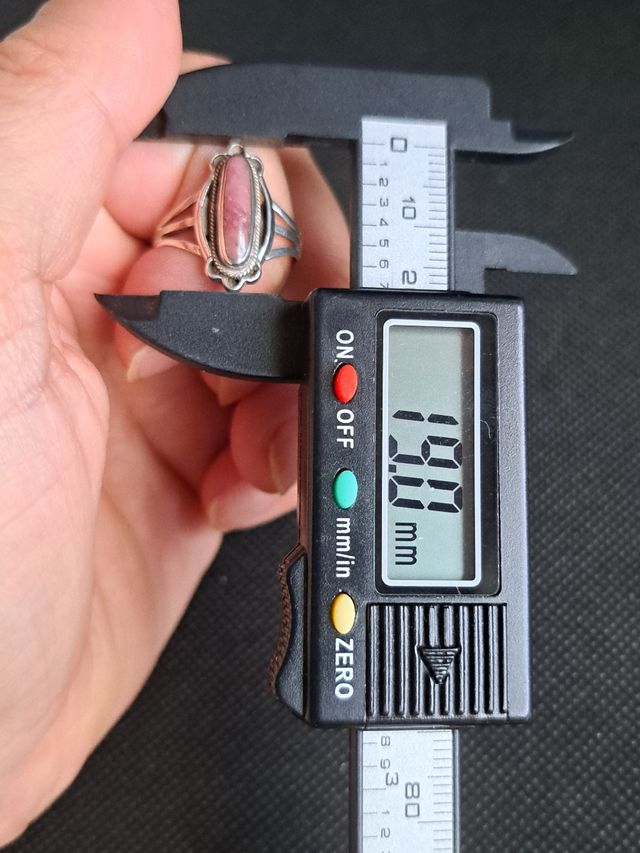 Anillo Plata 925 Coral Rosa Vintage