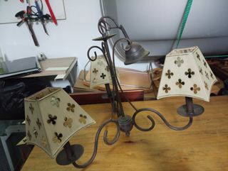 Lampara techo forja 3 luces