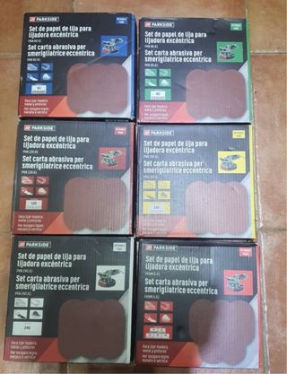 5x Set Lijadoras Excéntricas 180mm