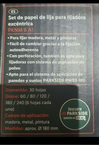 5x Set Lijadoras Excéntricas 180mm