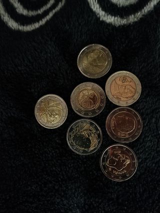 Monedas 2€: 7 monedas conmemorativas