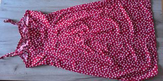 Vestido rojo estampado flores