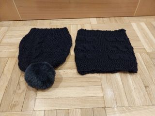 Gorro y bufanda niño - Azul marino 