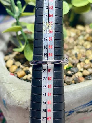 Anillo moissanita plata chapado