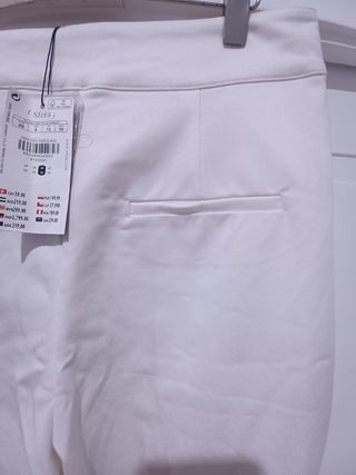 Pantalones blancos mujer