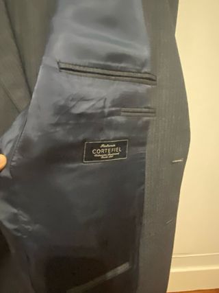 Traje Cortefiel negro de lana