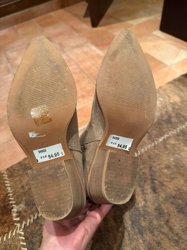 Botas cowboy beige usadas