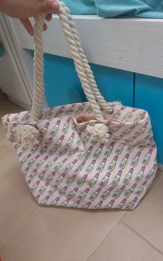 Bolso playa rosa - nuevo