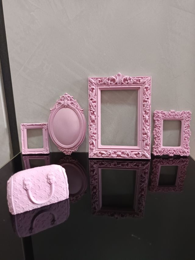 Set Cornici Ceramiche Rosa