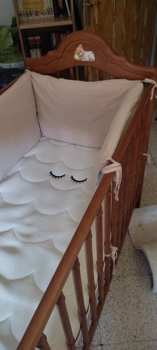Cuna bebé madera