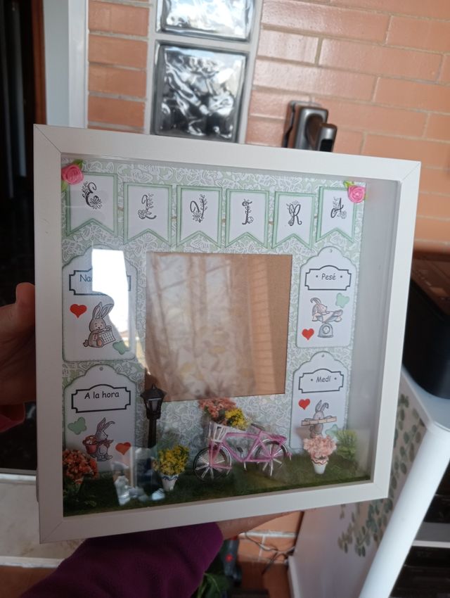 Cuadro nacimiento bebé personalizado para regalo