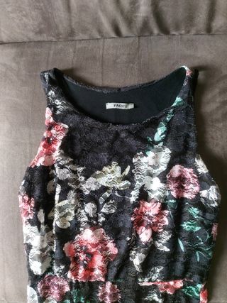 Vestito floreale nero