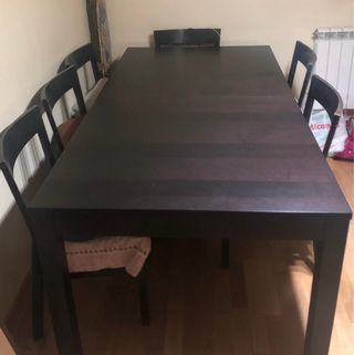 Mesa comedor extensible + 6 sillas