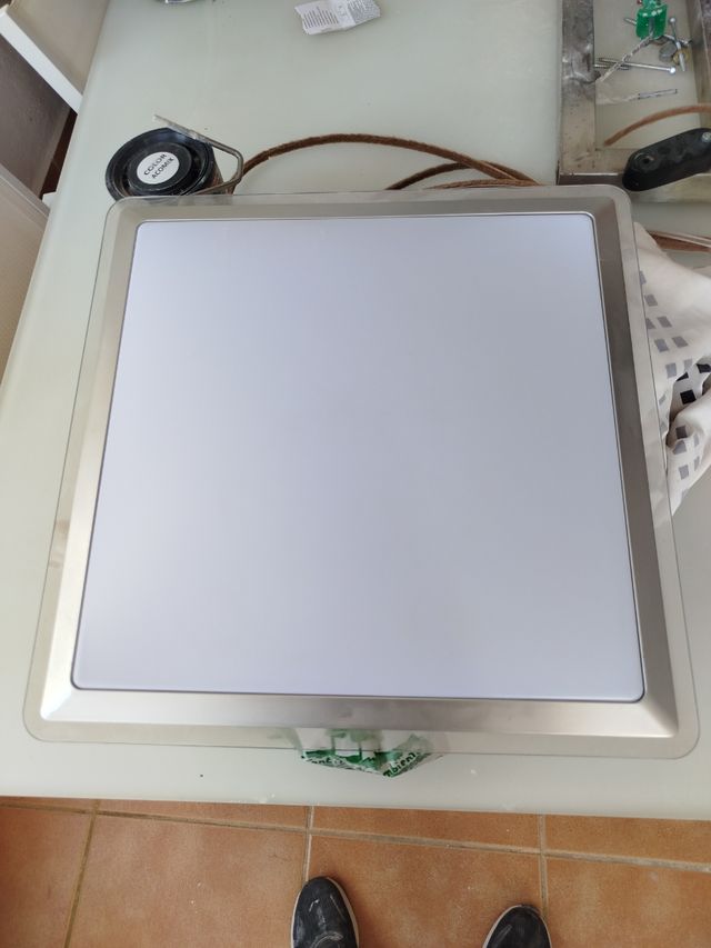 Lampara LED empotrable plata