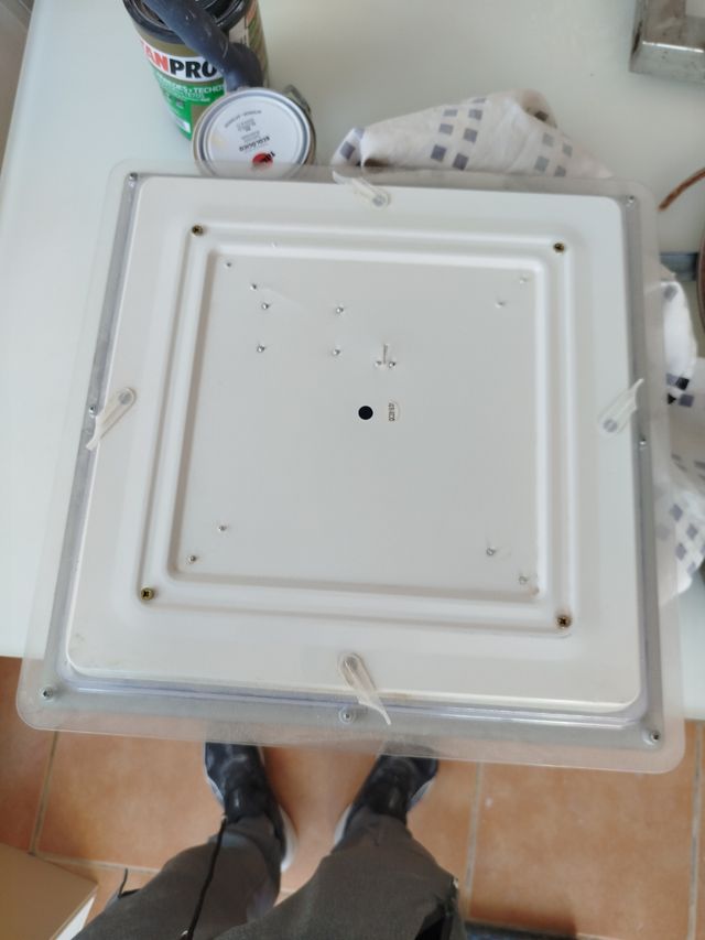 Lampara LED empotrable plata