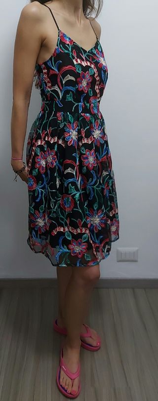 Vestito Only floreale nero