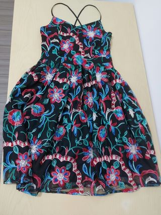 Vestito Only floreale nero