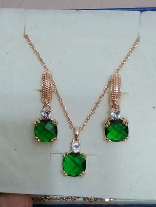 Joyas Oro Rosa - Verde