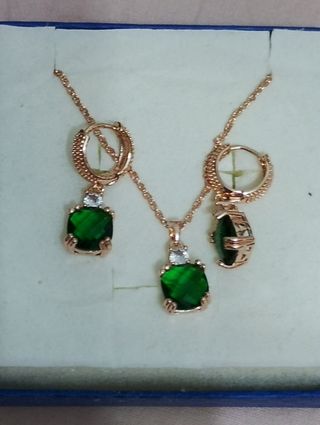 Joyas Oro Rosa - Verde