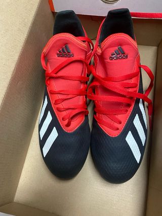 Botas fútbol X 18.3 c Adidas rojas y negras