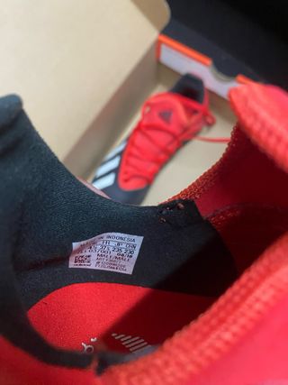 Botas fútbol X 18.3 c Adidas rojas y negras