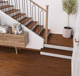 Suelo vinílico autoadhesivo PVC efecto madera