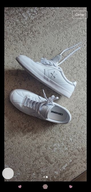 Converse blancas piel - Talla 9,5
