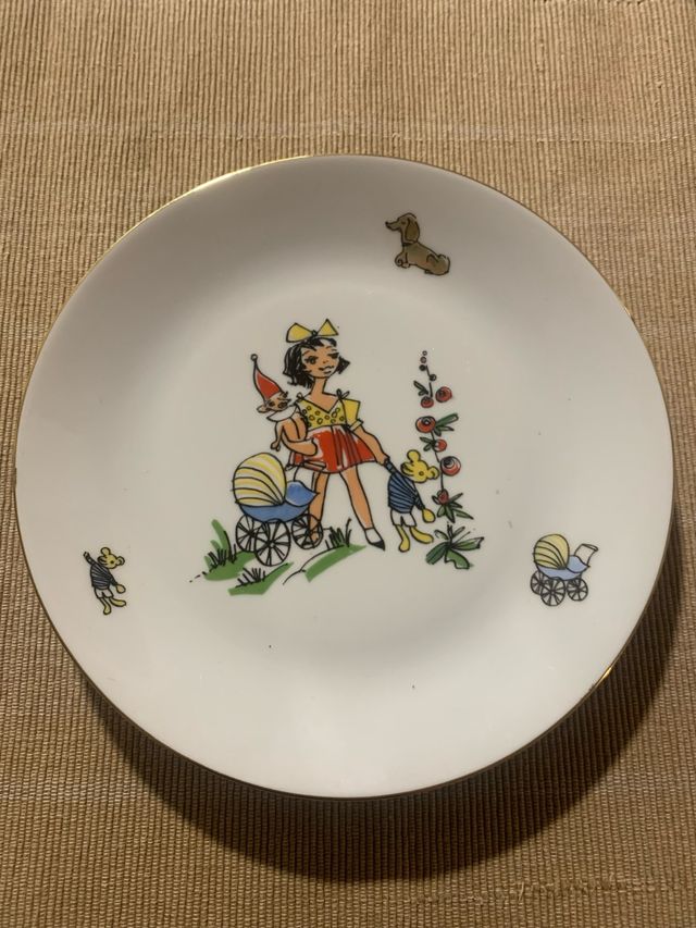 Piatti vintage pappa bimbi anni '50