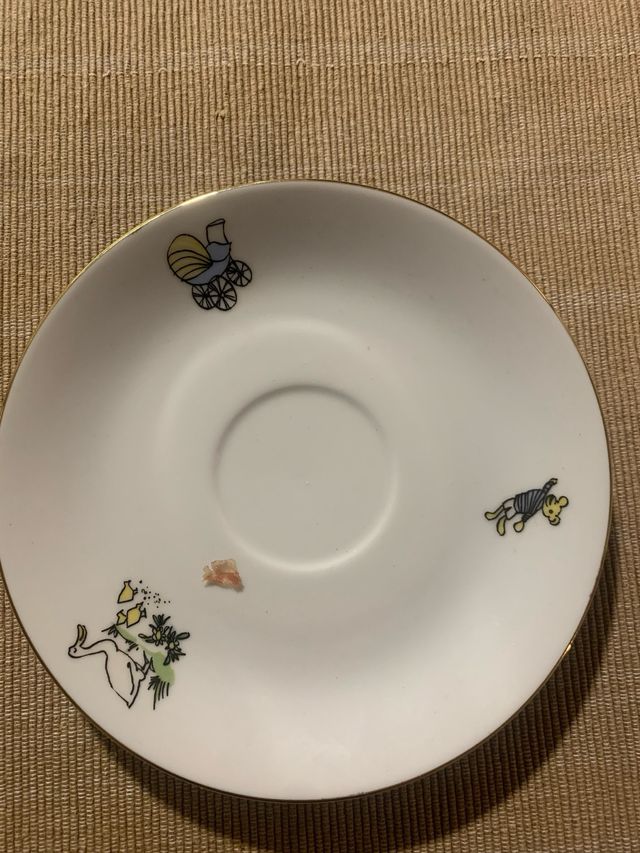 Piatti vintage pappa bimbi anni '50