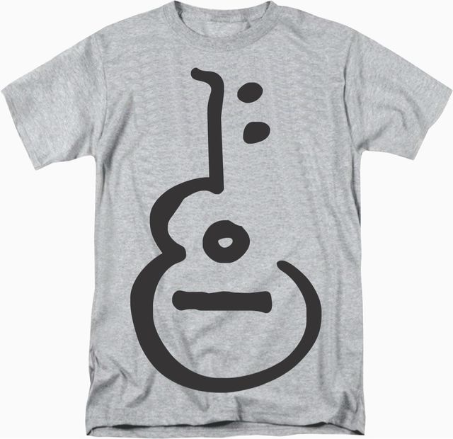 2 Camisetas estampadas: superhéroes & guitarra