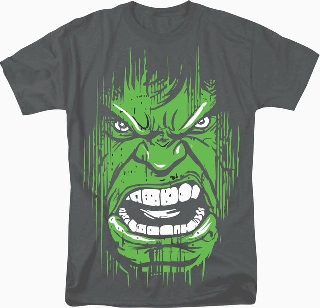 2 Camisetas estampadas: superhéroes & guitarra