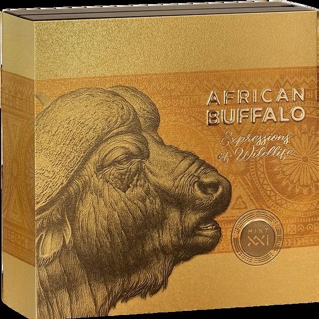 Moneda Plata Búfalo 2 Oz Camerún