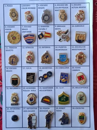 Marco placas épocas policiales